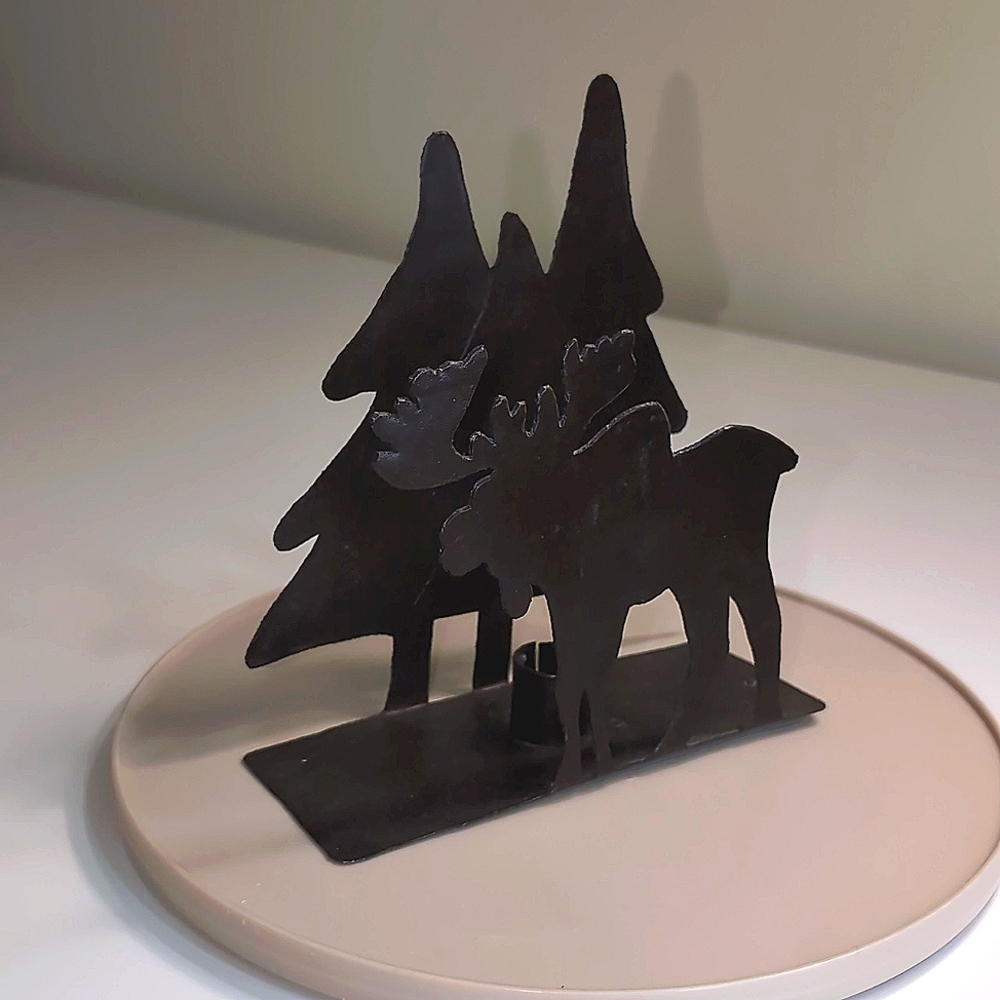 🏠Moose and trees candlestick holder🛶⛺
